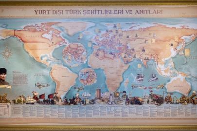 Türk şehitlikleri tek haritada. 48 ülkedeki 172 şehitlik bilgi notları ve görsellerle yer aldı