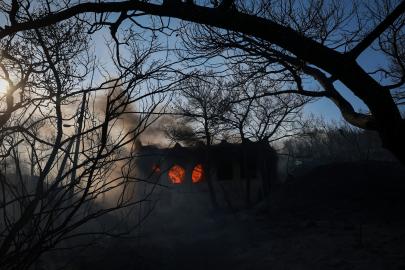 Yunanistan'ın Salamina Adası'ndaki orman yangınında 2 kişi hayatını kaybetti